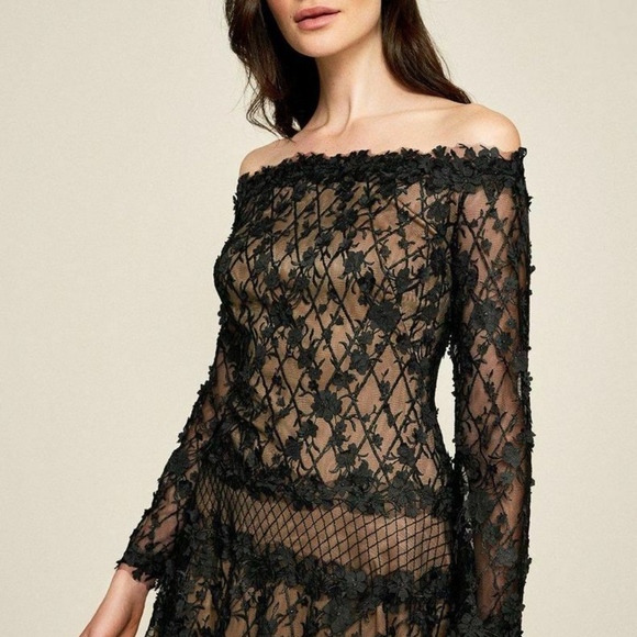 Tadashi Shoji Dresses & Skirts - Tadashi Shoji Lace Embroidered 3D Tulle, 12 NWOT